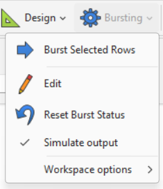 Bursting dropdown menu