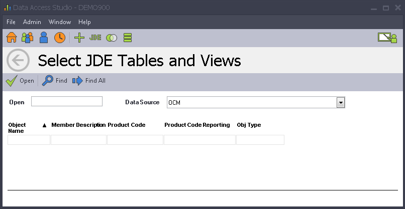 Create A New Report From Jde Table Or