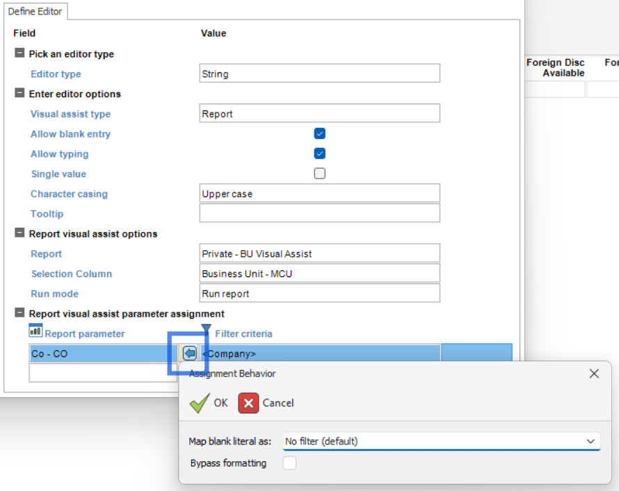 Default Assignment Behavior for Cascading Parameters