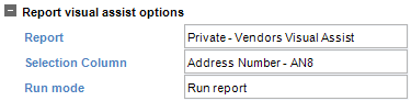 Report visual assist filled in