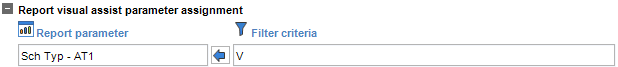 Report visual assist search type link
