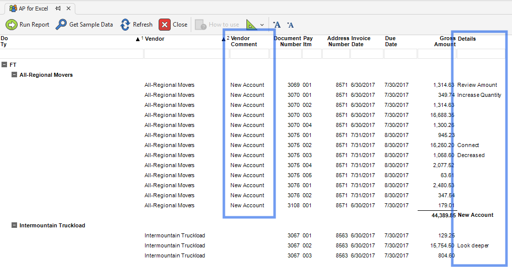 Comment report but no access