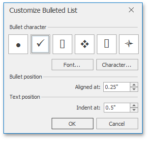 RTEBulletedListCustomizeCheck