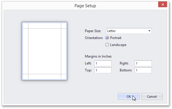 PageSetupDialog