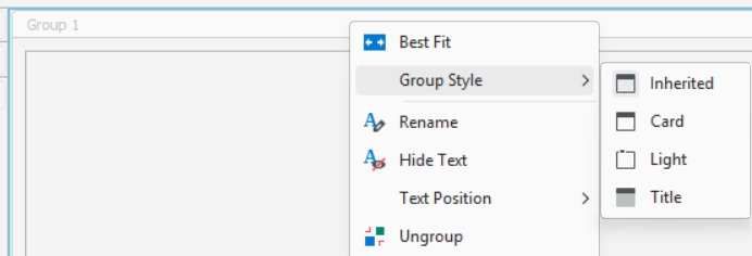 Group Header Options