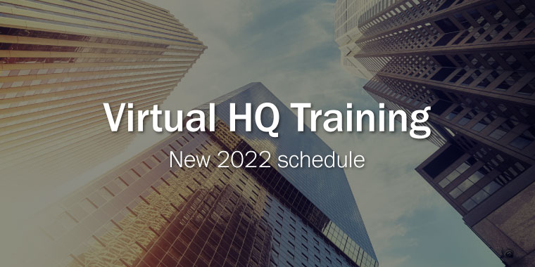 Featured image for “Virtual HQ Training – New 2022 schedule”