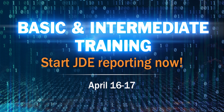 Featured image for “Start JDE Reporting Now (April 16-17)”